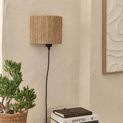 Abat-jour applique en jute H20cm - naturel