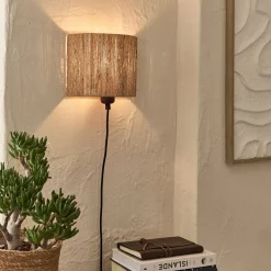 Abat-jour applique en jute H20cm - naturel