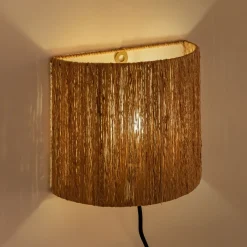 Abat-jour applique en jute H20cm - naturel