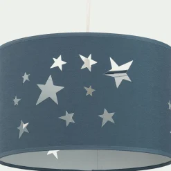 Abat-jour avec découpe motif constellation d35cm - bleu figuerolles