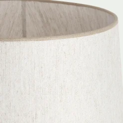 Abat-jour conique en tissu D45cm - blanc