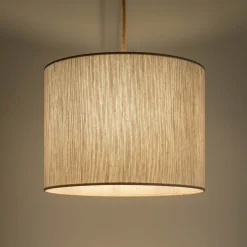 Abat-jour conique en tissu D40cm - blanc