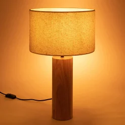 Abat-jour cylindrique en bouclette D32cm - blanc