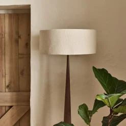 Abat-jour cylindrique en coton D50cm - blanc écru