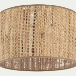 Abat-jour cylindrique en fibres de bananier D32cm - naturel