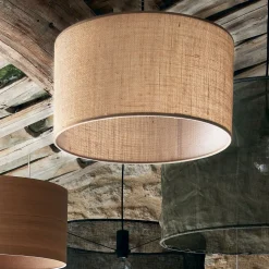 Abat-jour cylindrique en jute D35cm - naturel