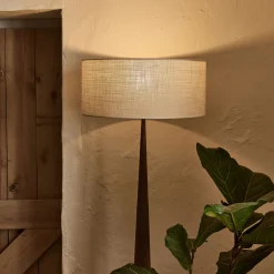 Abat-jour cylindrique en jute D50cm - blanc