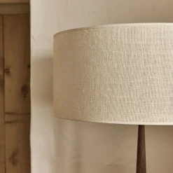 Abat-jour cylindrique en jute D50cm - blanc