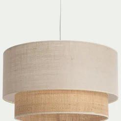 Abat-jour cylindrique en jute D50cm - naturel