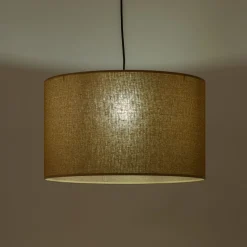 Abat-jour cylindrique en papier tressé D50cm - naturel