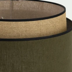 Abat-jour cylindrique en tissu D38cm - vert
