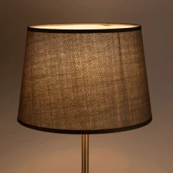 Abat-jour tambour en coton D18cm - gris restanque