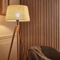 Abat-jour tambour en jute D45cm - blanc écru