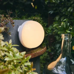 Ampoule d'extérieur rechargeable H12xD11cm - blanc