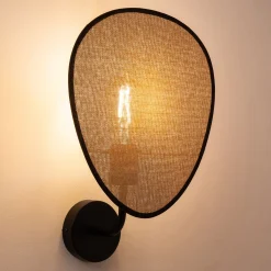 Applique électrifiée en papier tressé H39cm - naturel