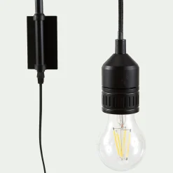 Applique murale en acier - L42cm noir