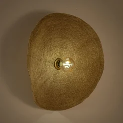 Applique murale électrifiée en jonc de mer D61cm - naturel