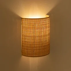 Applique non électrifiée en rabane D20cm - naturel