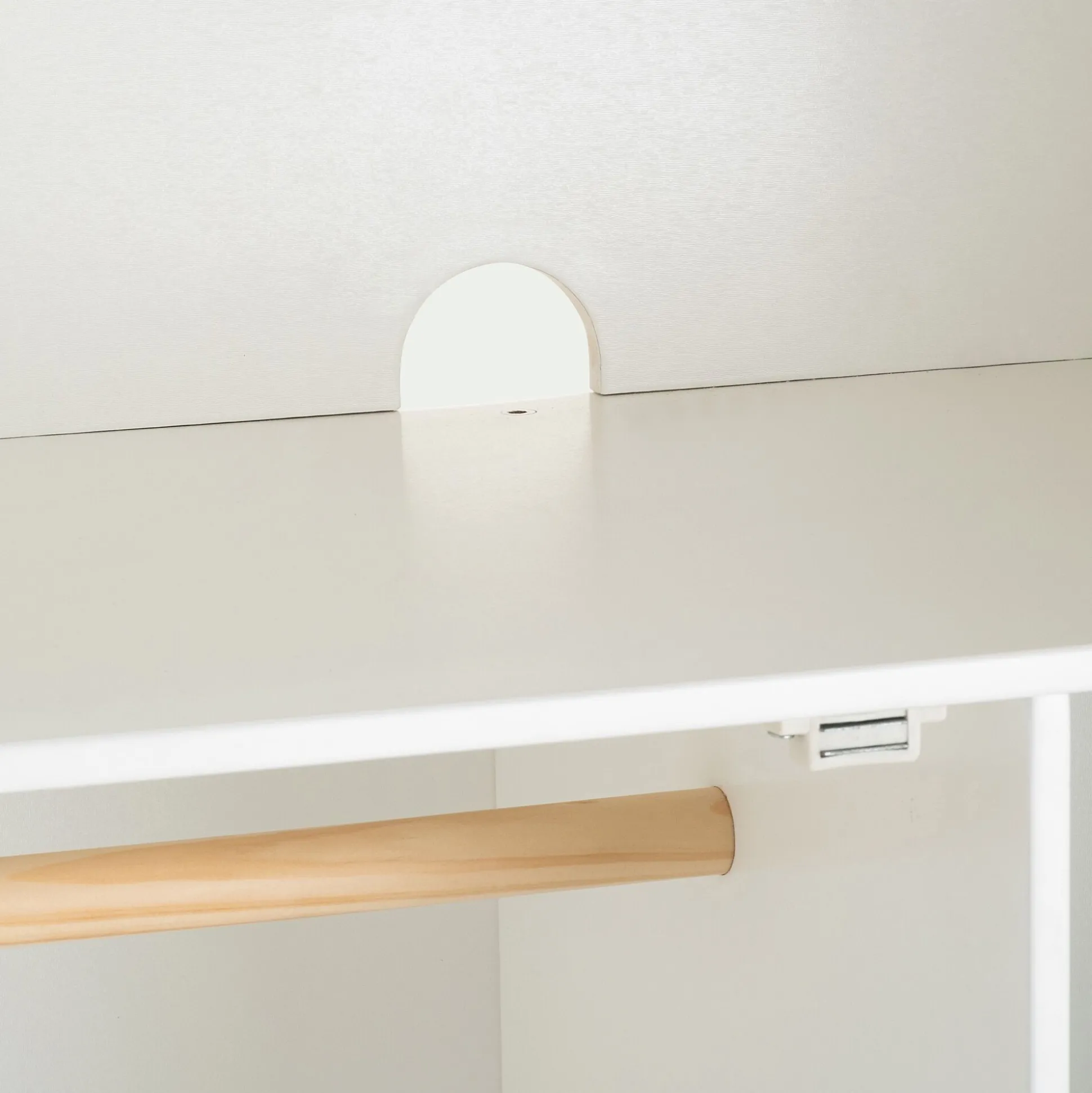 Armoire forme de maison en bois H185cm - blanc