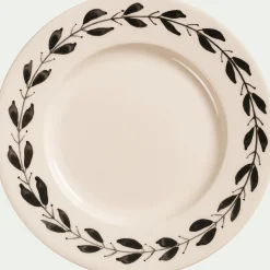 Assiette à dessert en faïence D22cm - blanc