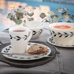 Assiette à dessert en faïence D22cm - blanc