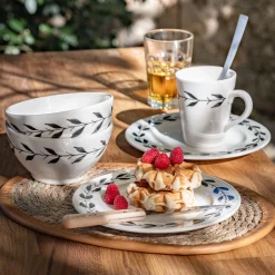 Assiette à dessert en faïence D22cm - blanc