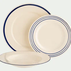 Assiette à dessert en faïence D22cm - blanc