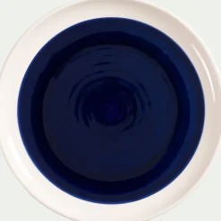 Assiette à dessert en faïence D20,5cm - bleu
