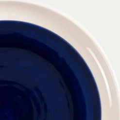 Assiette à dessert en faïence D20,5cm - bleu