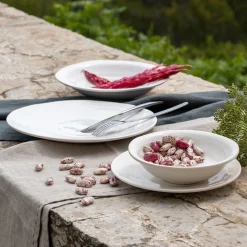 Assiette à dessert en faïence D20cm - blanc