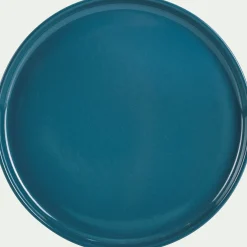 Assiette à dessert en faïence D22,3cm - bleu figuerolles