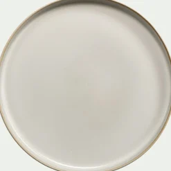 Assiette à dessert en grès D22,5cm - beige alpilles