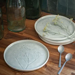 Assiette à dessert en grès D21cm - gris borie