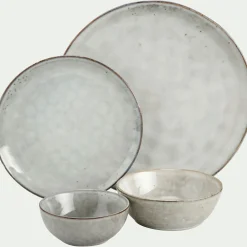 Assiette à dessert en grès D20cm - vert