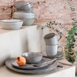 Assiette à dessert en grès D20cm - vert