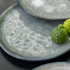 Assiette à dessert en grès D20cm - bleu calaluna