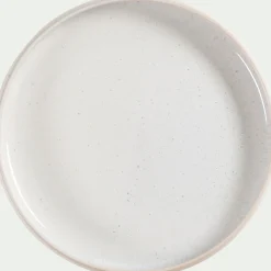 Assiette à dessert en grès D21cm - blanc