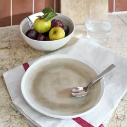 Assiette à dessert en grès D20,5cm - beige alpilles