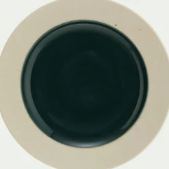 Assiette à dessert en grès D20cm - vert oyat