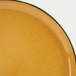 Assiette à dessert en grès D22,2cm - jaune