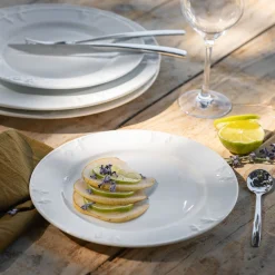 Assiette à dessert en porcelaine D22cm - blanc