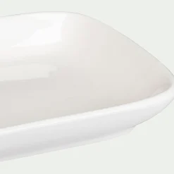 Assiette apéro en porcelaine 10,4x14,2cm - blanc