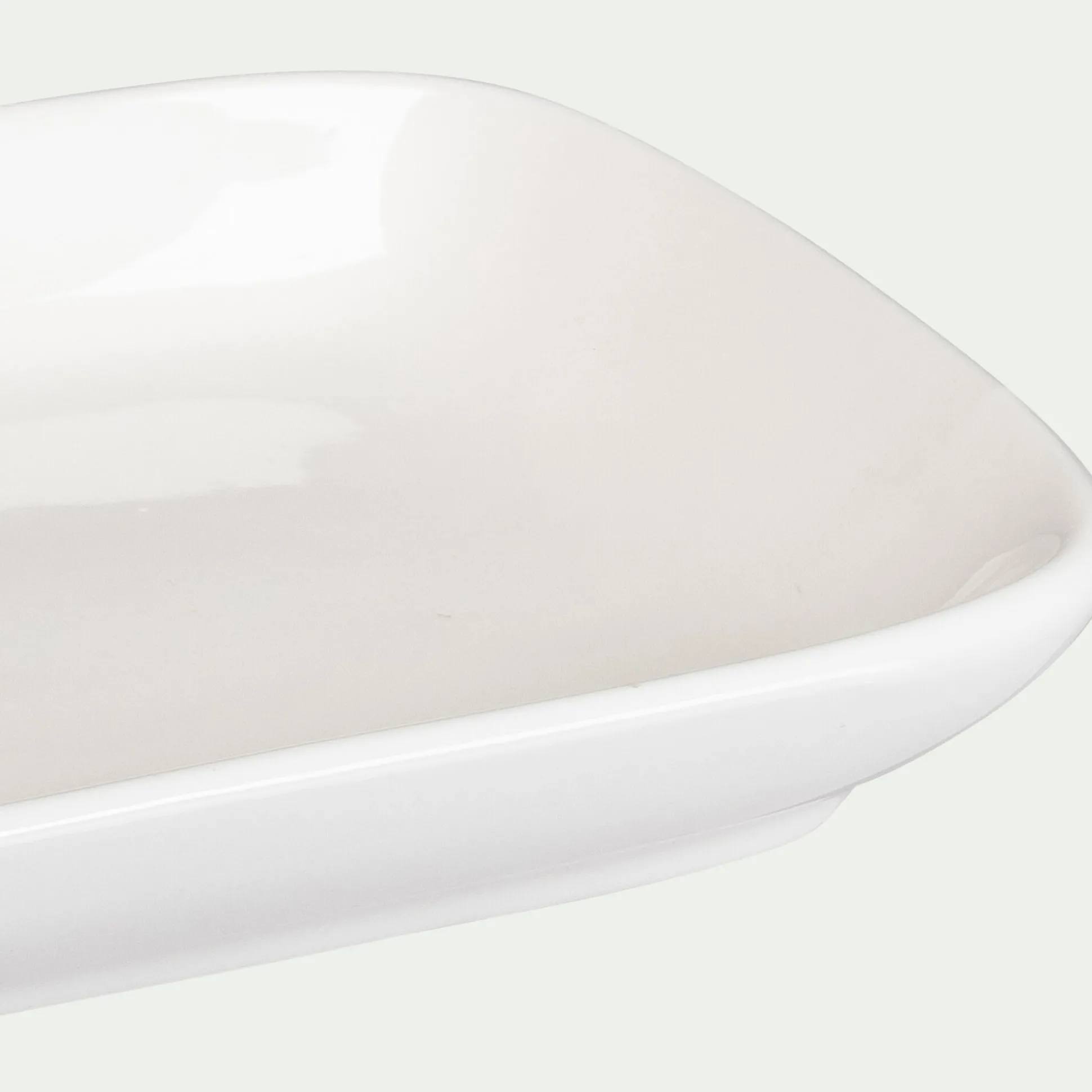 Assiette apéro en porcelaine 10,4x14,2cm - blanc