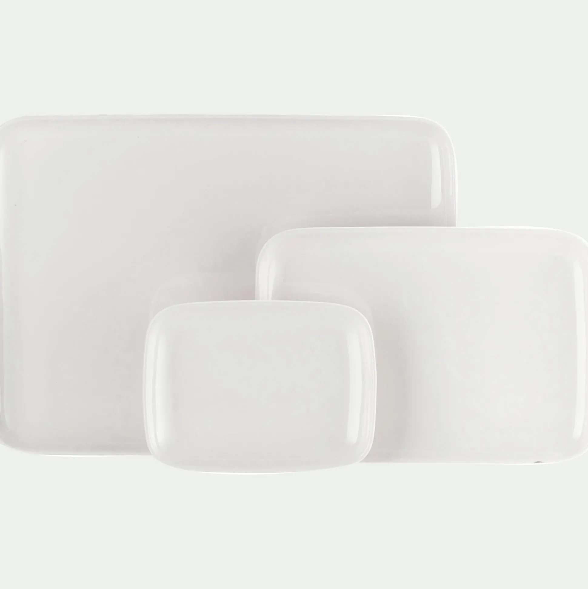 Assiette apéro en porcelaine 10,4x14,2cm - blanc