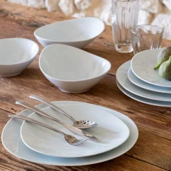 Assiette calotte en porcelaine D19cm - blanc