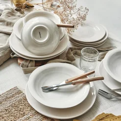 Assiette creuse en faïence D23,5cm - blanc