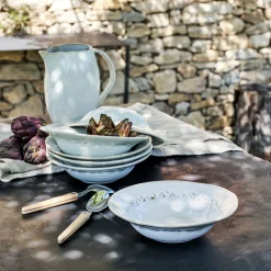 Assiette creuse en grès D22,5cm - beige alpilles