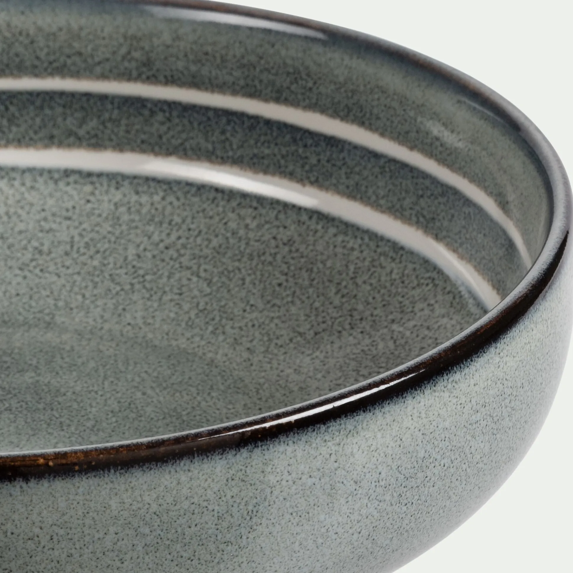 Assiette creuse en grès D17,5cm - bleu calaluna