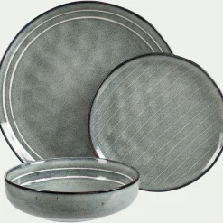 Assiette creuse en grès D17,5cm - bleu calaluna