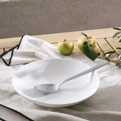 Assiette creuse en porcelaine D21cm - blanc